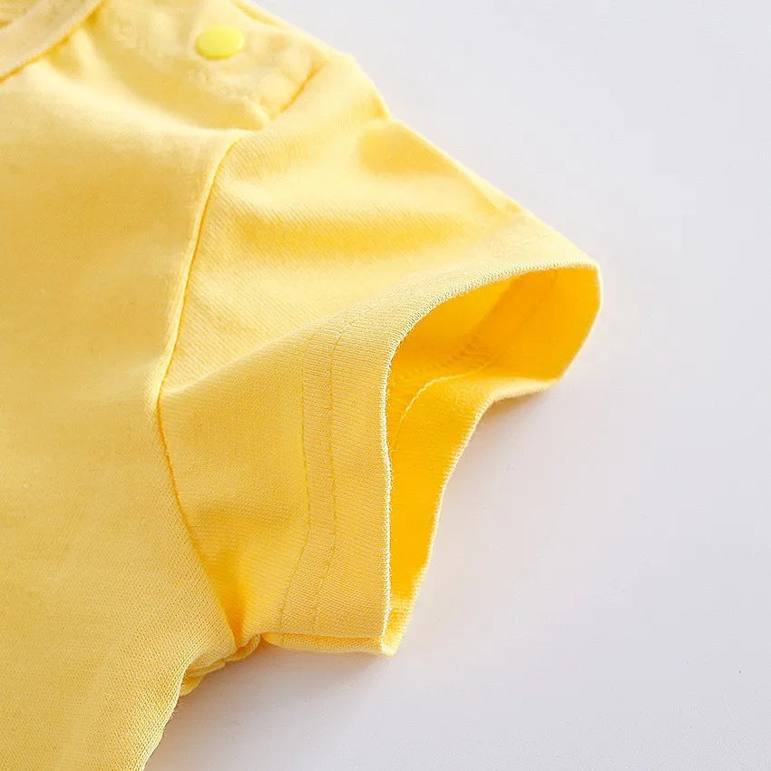 Baby Clothes Summer Short-sleeved Triangle Climbing Clothes Romper Toddler Costume Cotton Bodysuits (0-24month)