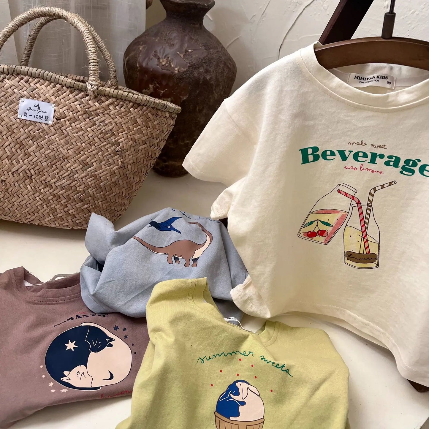 Cotton Baby Clothing Children's Clothing T-Shirt Kids Clothes Boys Girls Summer Cartoon Tops Short Sleeve Clothes
