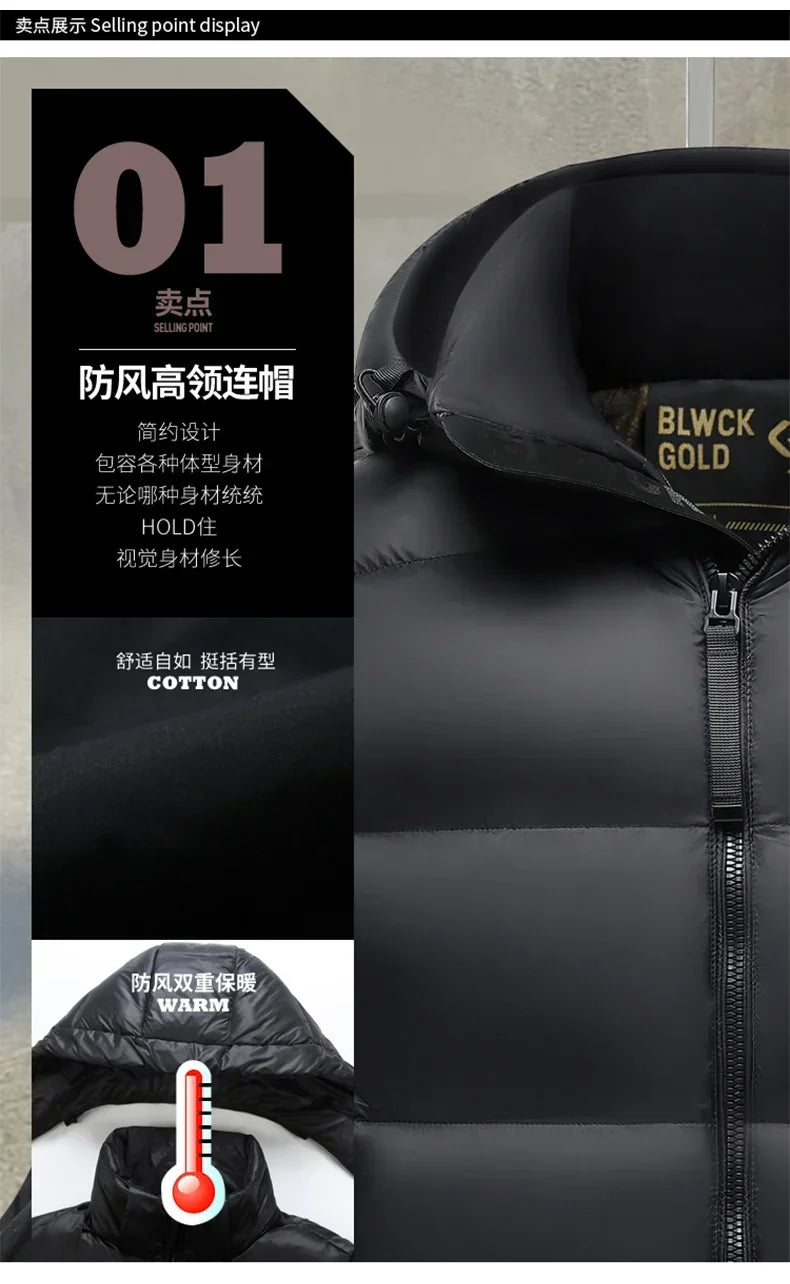 Thicken Autumn Winter Men Jackets Warm Hooded Jacket